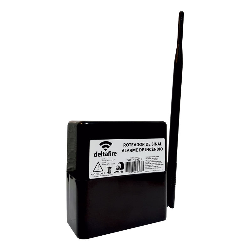 Roteador de sinal com antena externa - preto