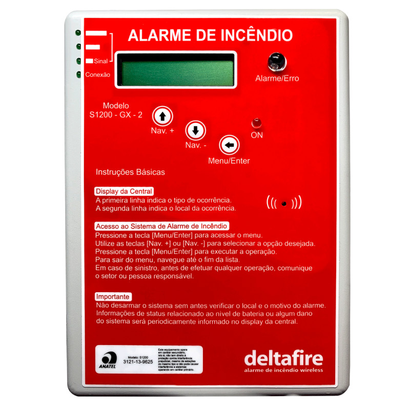 Central de Alarme de Incêndio Wireless s1200 - 2 toques