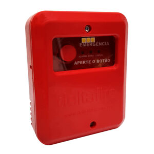 Acionador Manual Sirene 80db - Botão Push - sinalizador visual LED interno